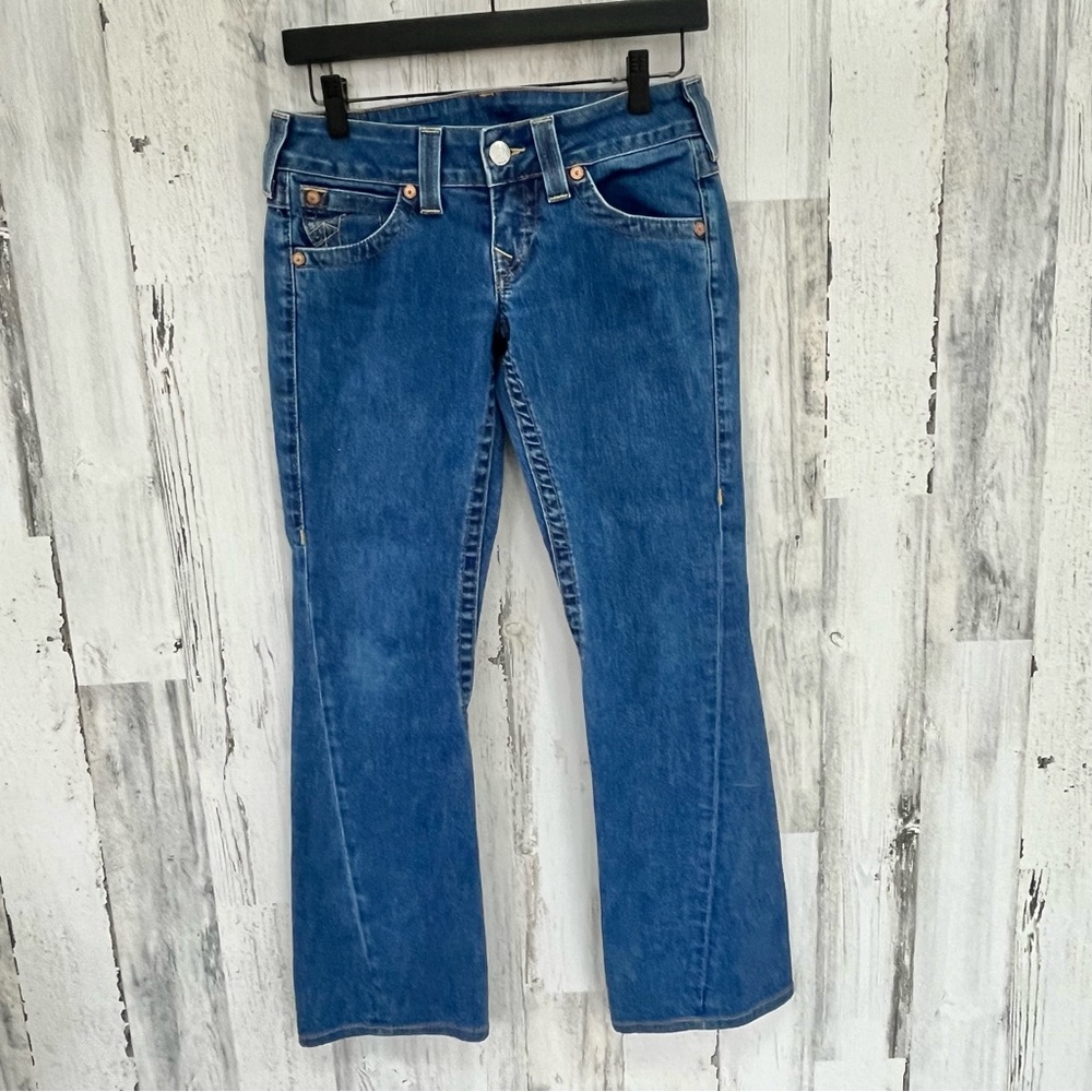 True Religion Women’s Joey Low Rise Slight Flare Leg Denim Jeans Size 28X29